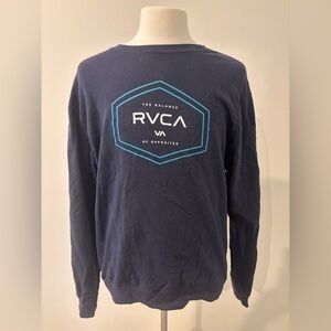RVCA Big Logo Navy Crewneck Sweater